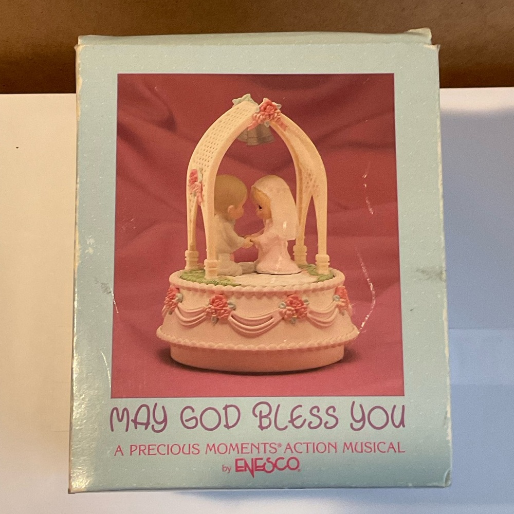 Vintage Precious Moments May God Bless Your Wedding Musical NIB